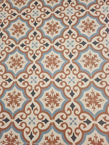 Spanish victorian tile vinyl - victorian,