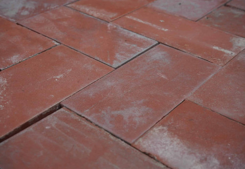 Reclaimed red quarry tiles - red,