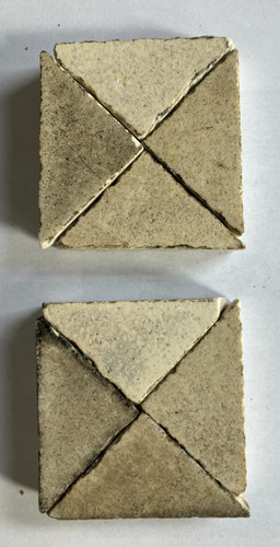 White triangular encaustic - white,,