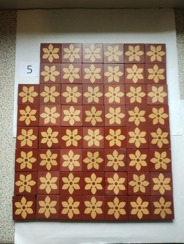 Red buff victorian geometric - red,