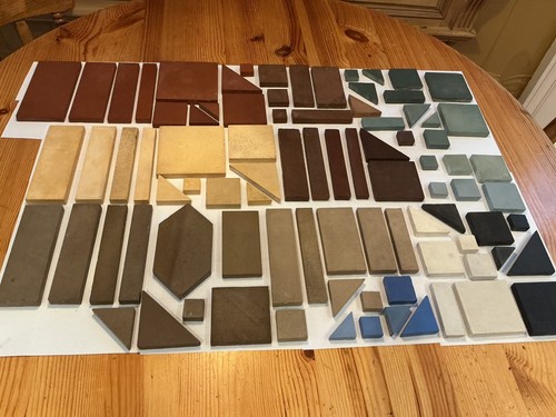 Vintage geometric encaustic - geometric,