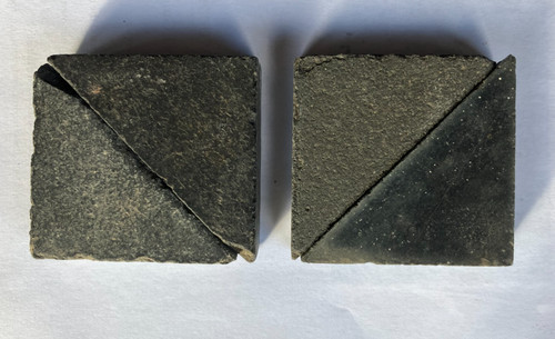 Black triangular encaustic - black,,